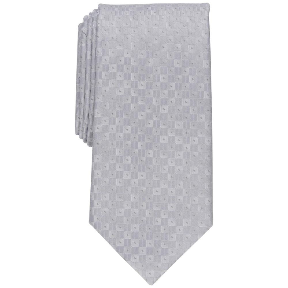 Perry Ellie Men's Klaren Neat Tie Silver Necktie 14682
